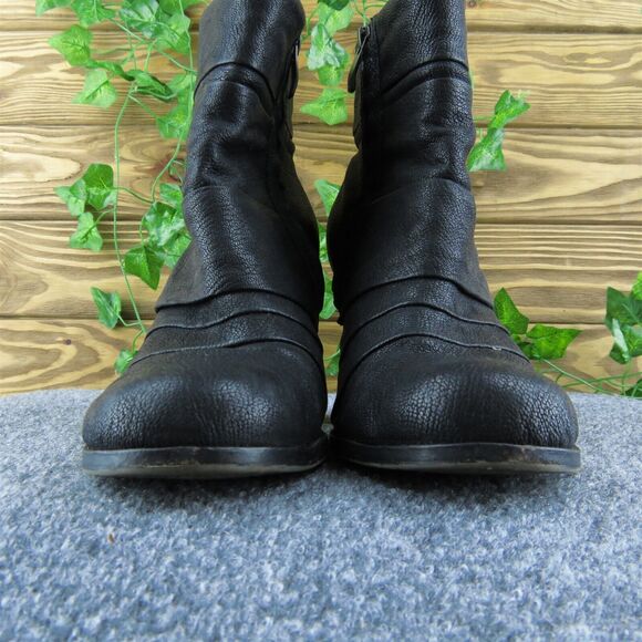 Vince Camuto Belta Women Ankle Boots Black Leather‎ Zip Size 8 Medium - Picture 2 of 9
